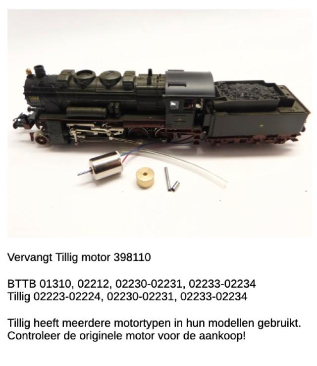 Micromotor.EU TTI007C Tillig, BTTB BR 56, BR 82, BR 91, KPEV G8.2 (Rechteckmotor!)