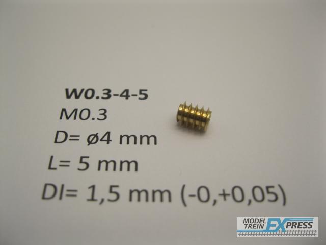 Micromotor.EU W0.3-4-5 M0.3 D=ø4 L=5 DI=1.5 mm