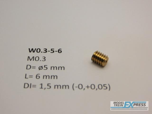 Micromotor.EU W0.3-5-6 M0.3 D=ø5 L=6 DI=1.5 mm