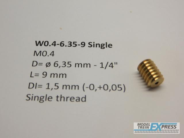 Micromotor.EU W0.4-6.35-9 SINGLE M0.4 D=ø6.35 L=9 DI=1.5 mm single