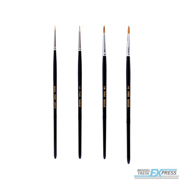 Modelcraft PPB2200-S Fine Sable Brushes, 000,0,2,3 (4)