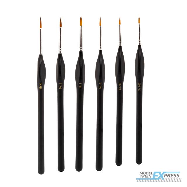 Modelcraft PPB2300-S1 Set of 6 Synthetic brushes - 000, 00, 0,