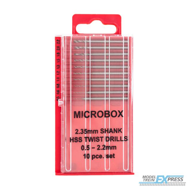 Modelcraft RDR4005 Microbox shank drill set (10) 0.5-2.2mm
