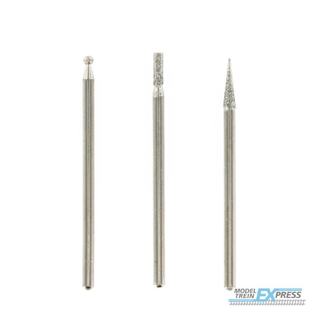 Modelcraft RFR6202-3 3 DIAMOND BURS (ASSTD)