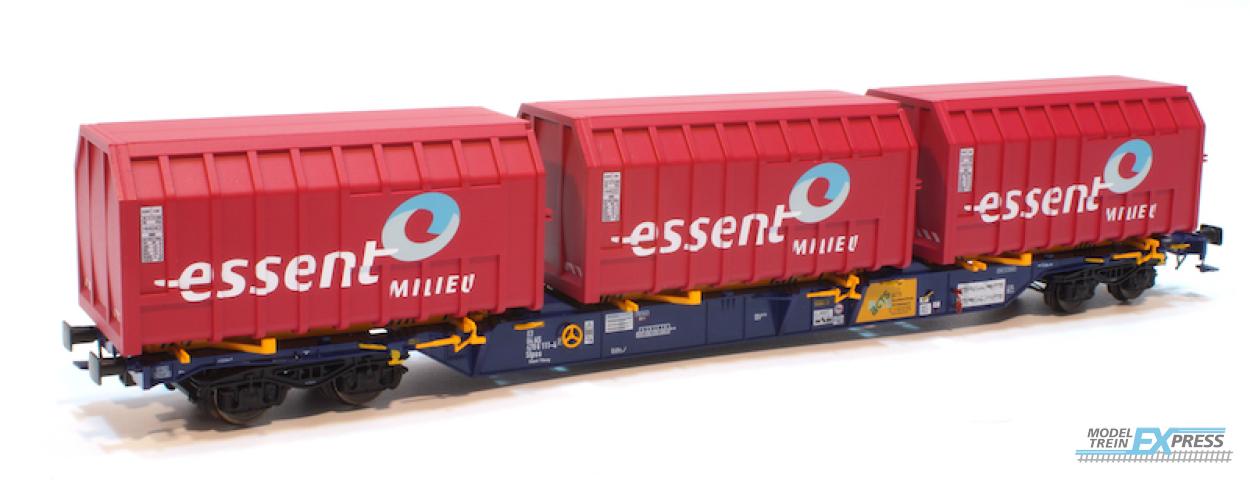 Modeltreinexpress 1007 Slps containerdraagwagen 83 84 NS 472 6 324-8 "Essent Milieu"