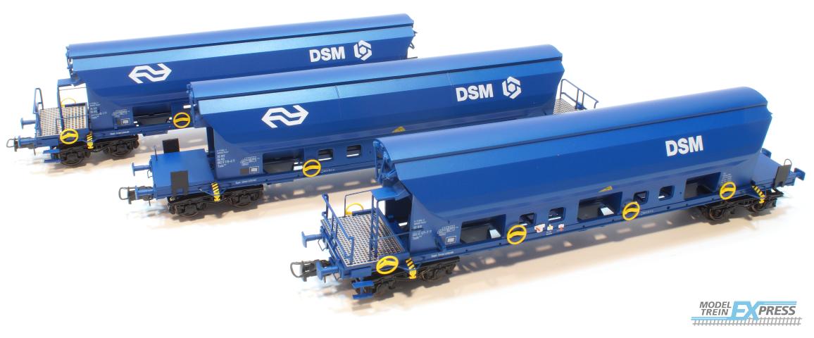 Modeltreinexpress B1001 Tads (UKF) Kunstmest DSM NS blauw set B 3 delige set.