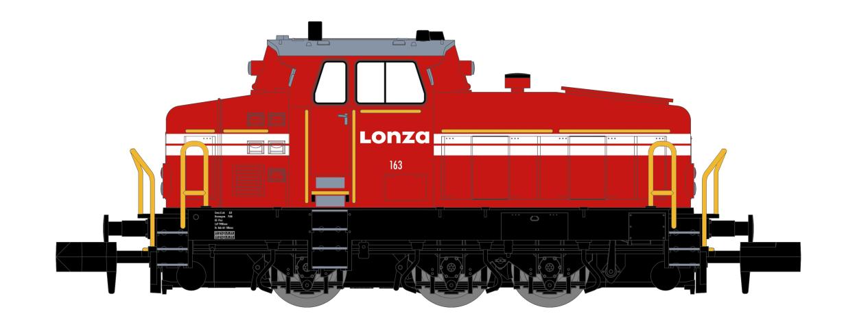 NME 123404 Rangierdiesellok DHG 500 C "Lonza", CH, rot, DCC