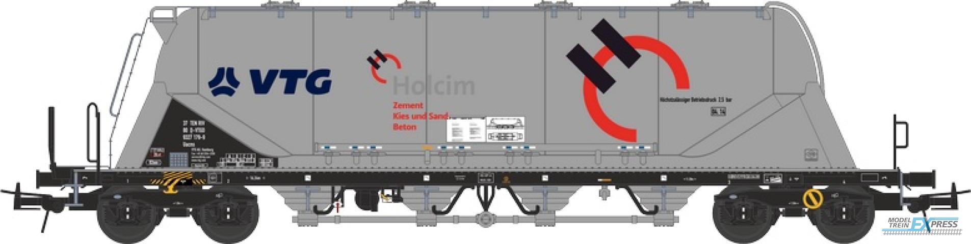 NME 503657 Zementsilowagen Uacns "VTG - HOLCIM", silber; 6. Betr.nr., AC