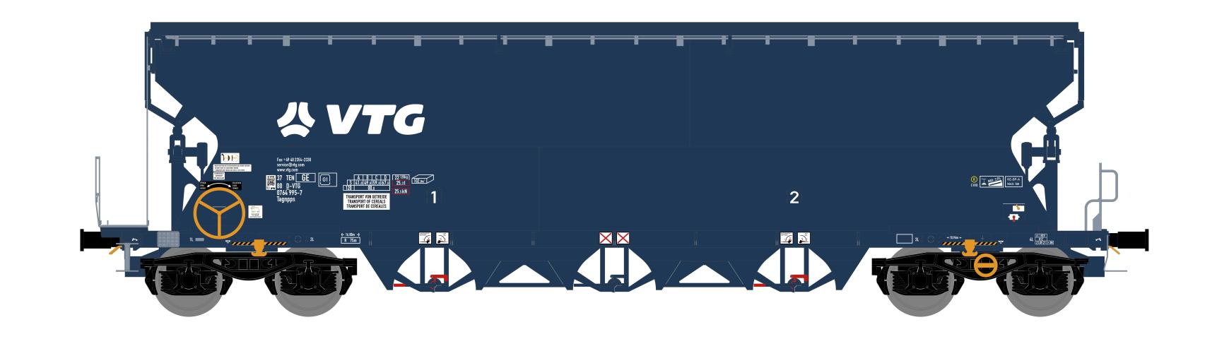 NME 504635 Getr.wag. Tagnpps 102m³, blau, VTG, 2 Auslässe, geänd. Wag.nr.