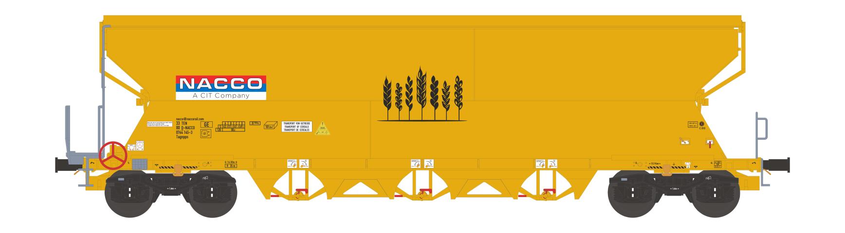 NME 511639 Getr.wag. Tagnpps 101m³, gelb, NACCO; geänd. Wag.nr.