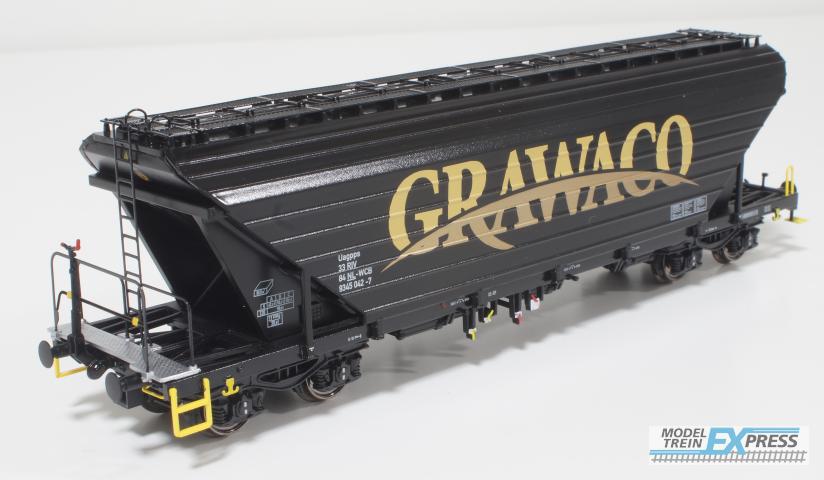 NME 513601 Getreidewagen Uagpps 80m³ "GRAWACO", schwarz, 2. Betr.nr.