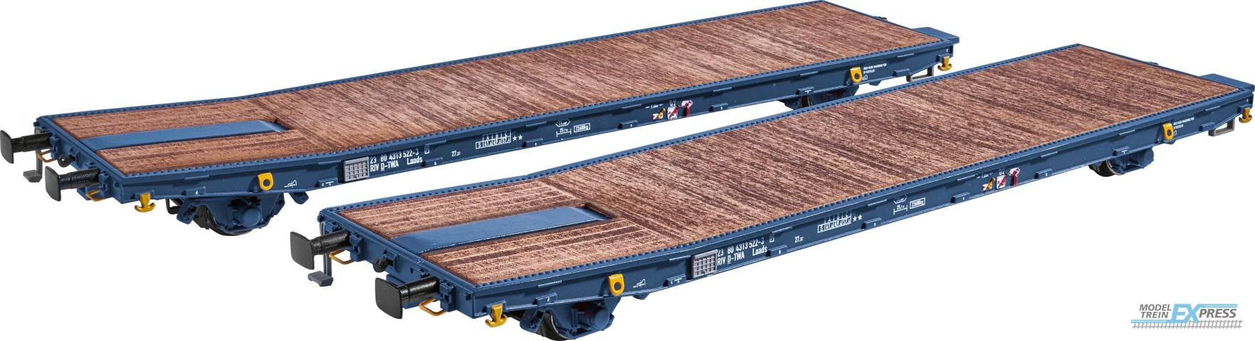 NME 530620 Flachwageneinheit Laads "TWA 1060", blau