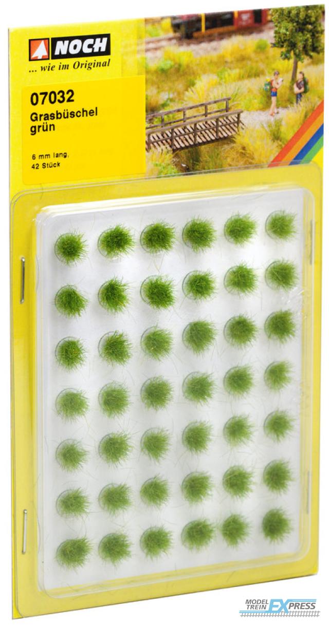 Noch 07032 Grasbüschel Mini-Set grün, 42 Stück, 6 mm (G,1,0,H0,H0m,H0e,TT,N,Z)