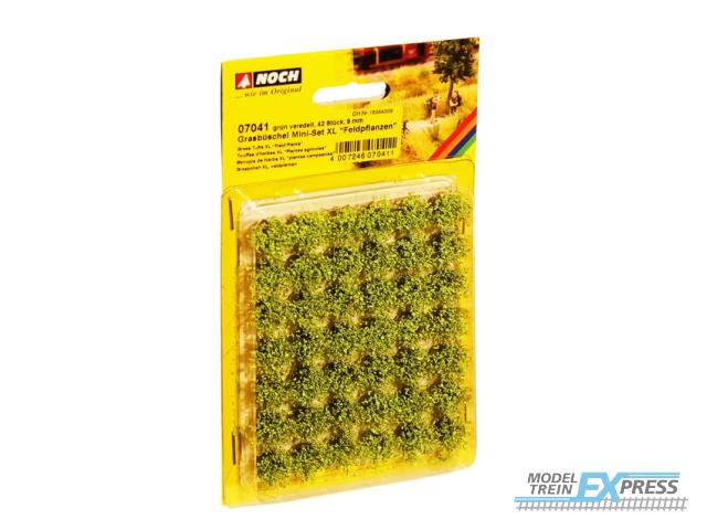 Noch 07041 Grasbüschel Mini-Set XL "Feldpflanzen" grün veredelt, 42 Stück, 9 mm (G,0,H0,TT,N,Z)
