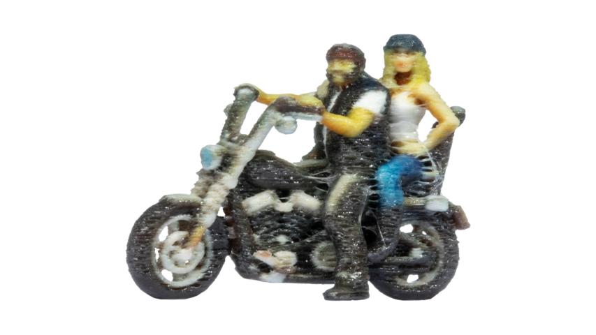 Noch 10904 Chopper met rocker en passagier, staand (1:87)