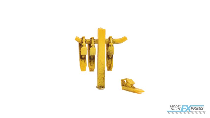 Noch 13606 Wielblokken set / Hemmschuh-Set (2 standaards + 8 blokken) (1:87)
