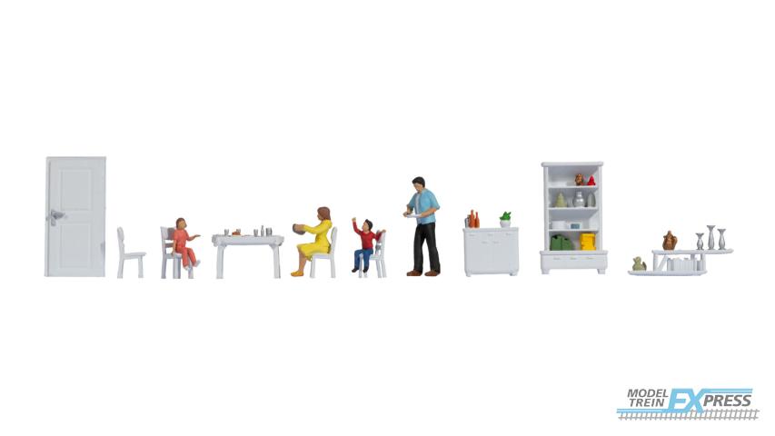 Noch 16284 Eetkamer Figuren-Themenwelt (4 figuren + accessoires) (1:87)