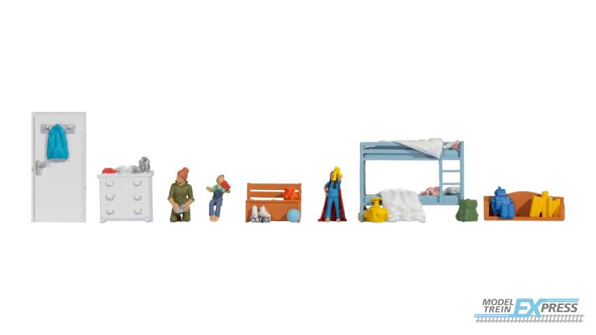Noch 16288 Kinderkamer Figuren-Themenwelt (3 figuren + accessoires) (1:87)