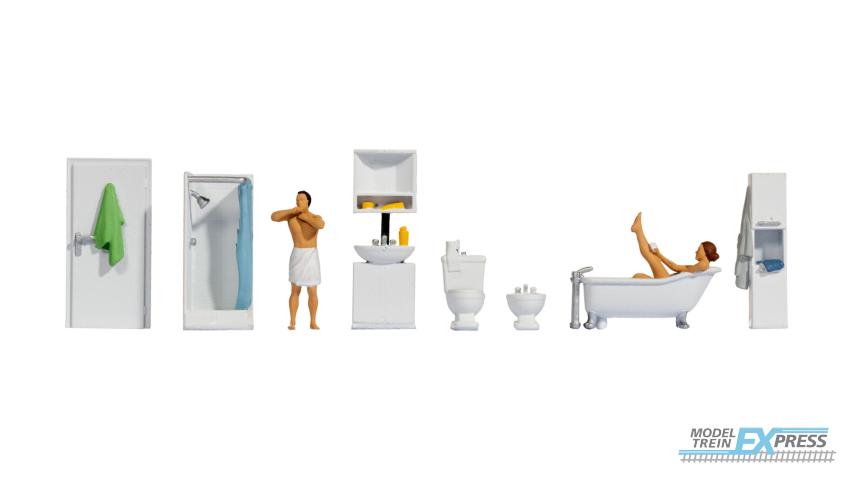 Noch 16289 Badkamer Figuren-Themenwelt (2 figuren + accessoires) (1:87)