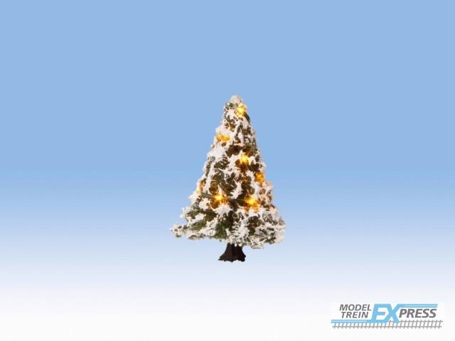 Noch 22110 Beleuchteter Weihnachtsbaum verschneit, 10 LEDs, 5cm hoch