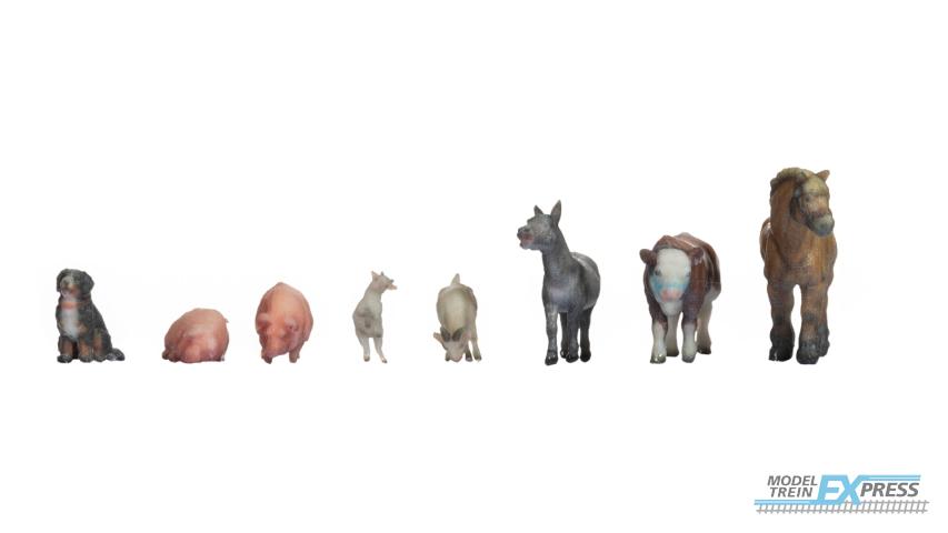 Noch 35705 Dieren op de boerderij (8 figuren) (1:160)