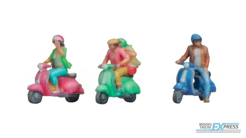 Noch 35835 Scooterrijders (3 scooters, 4 figuren) (1:160)