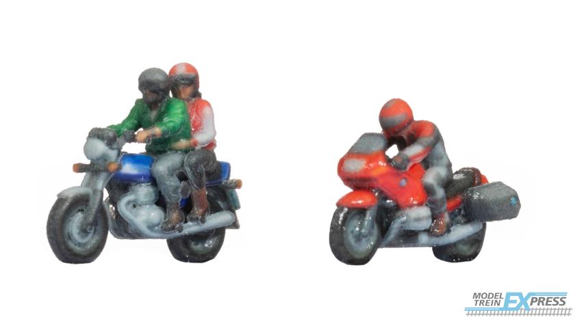 Noch 35837 Motorrijders (2 motoren, 3 figuren) (1:160)