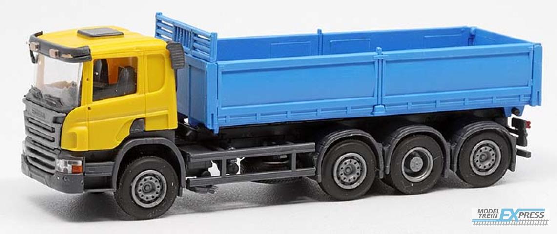 Olm Design 001 Scania P 8x2 /4 kipper, geel/blauw