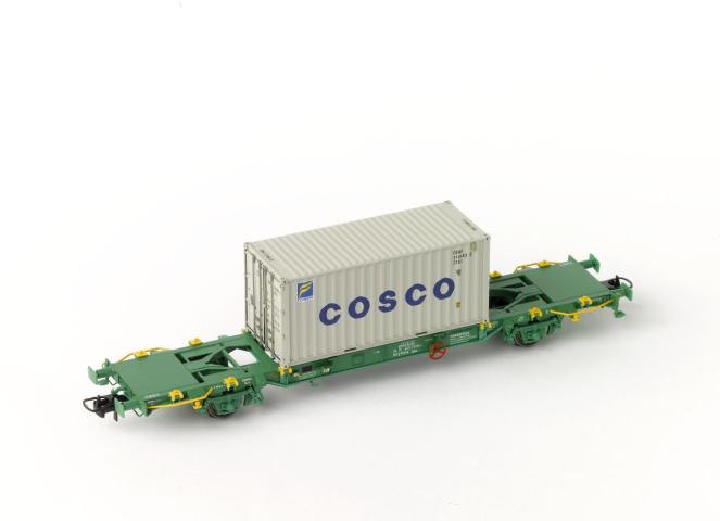 PT Trains 100181 TRANSFESA Lgss 24 71 443 7 019-1 + COSCO 20' DV CBHU310463 3
