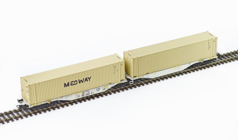 PT Trains 100501 VTG Sggmrss 38 80 4963 117-8                                                                            MEDWAY 45' HC MWAU4602700 + MEDWAY 45' HC MWAU4601637