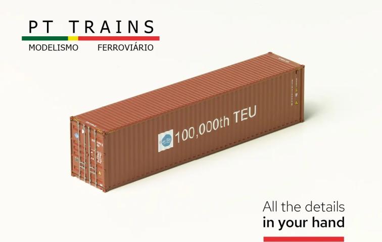 PT Trains 190004 Container 40'HC BLUESKY 100,000th TEU  (BSIU9199966)