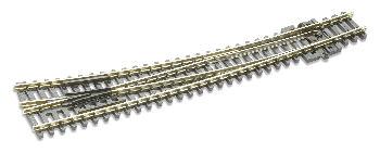 Peco SL-386 1/160 TURNOUT C80 CURVED LAR RAD RH INS