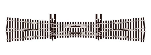Peco SL-U8363 1/87 DOUBLE SLIP C83 #6 UNI