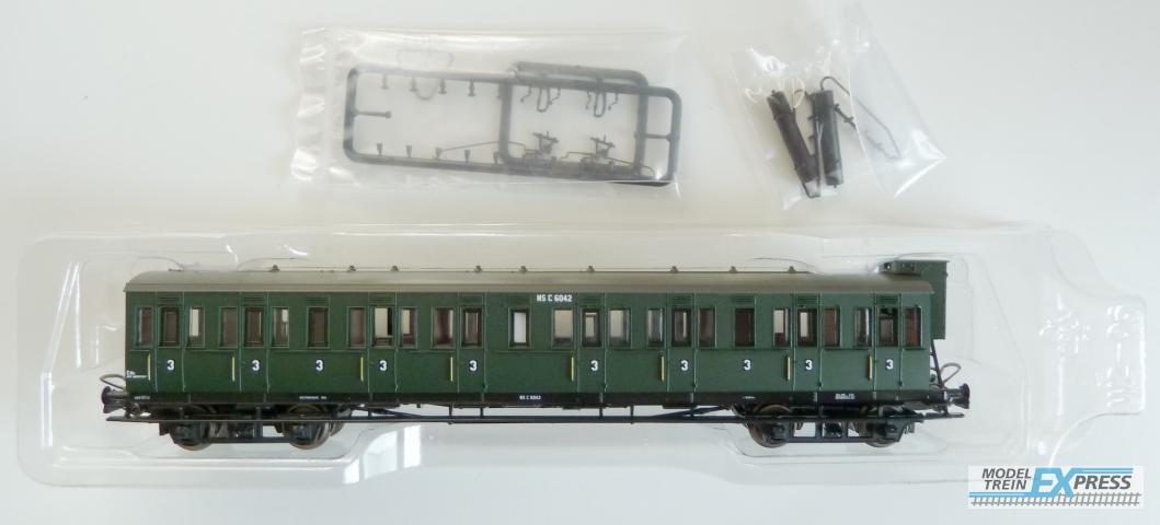 Piko gebruikt materiaal 53219 Coupérijtuig NS C 6042, groen, 3e klas, met remmershuis, 4 ass. H0. III nieuw in doos