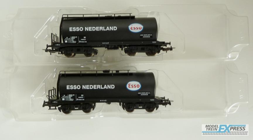 Piko gebruikt materiaal 58049 2-delige set met 4-assige NS ketelwagens "ESSO", zgan in doos