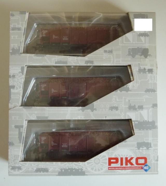 Piko gebruikt materiaal 58074 Goederewagen set 3 wagens met zuikerbieten DB EpIV nieuw in doos