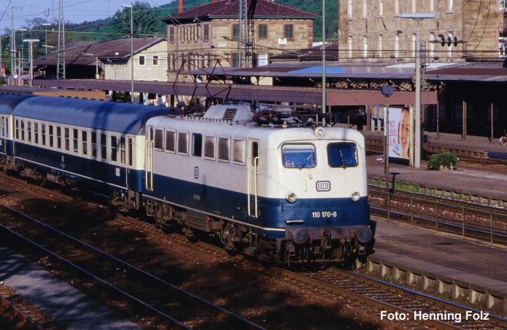 Piko 21775 ~E-Lok/Sound BR 110 blau/beige DB IV + PluX22 Dec.