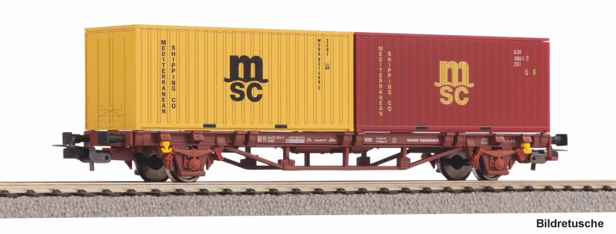 Piko 27750 Containertragwg. 2x 20'' MSC Container FS V