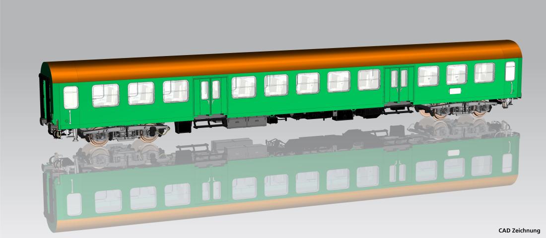 Piko 28003 Halberstädter Mitteleinstiegswg. grün 2. Kl. br. Dach DR IV, andere Nr.