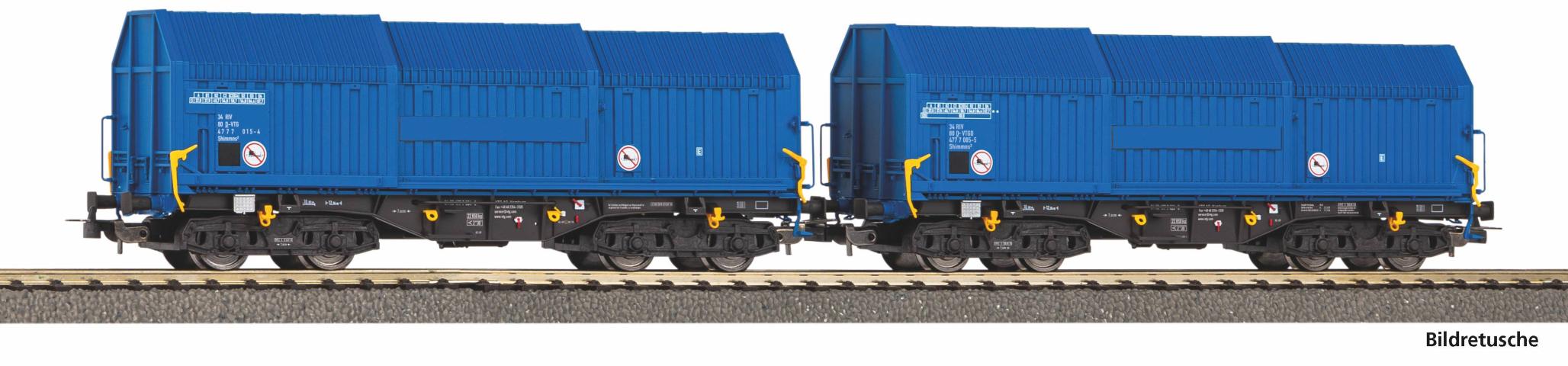 Piko 28307 2er Set Teleskophaubenwagen VTG VI