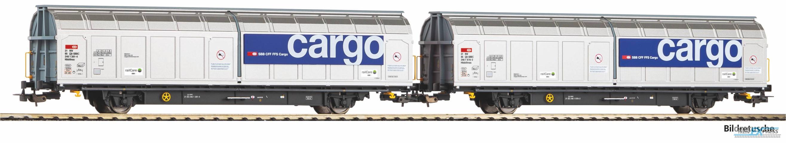 Piko 28309 2er Set Schiebewandwg. Hbbillnss CH-SBB C/Railcare VI