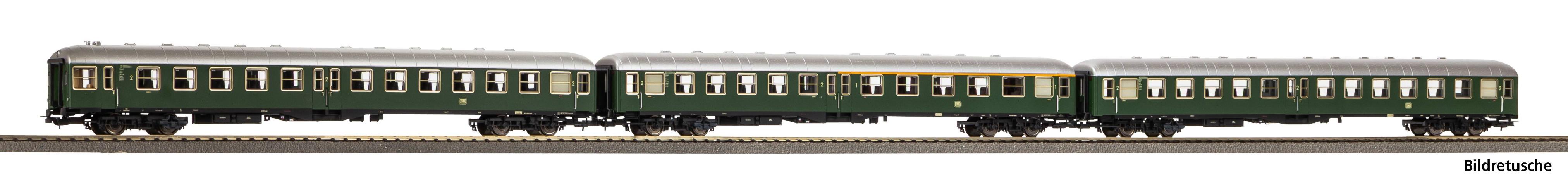 Piko 28326 3er Set yl-Wg. Mit Steuerwagen DB III