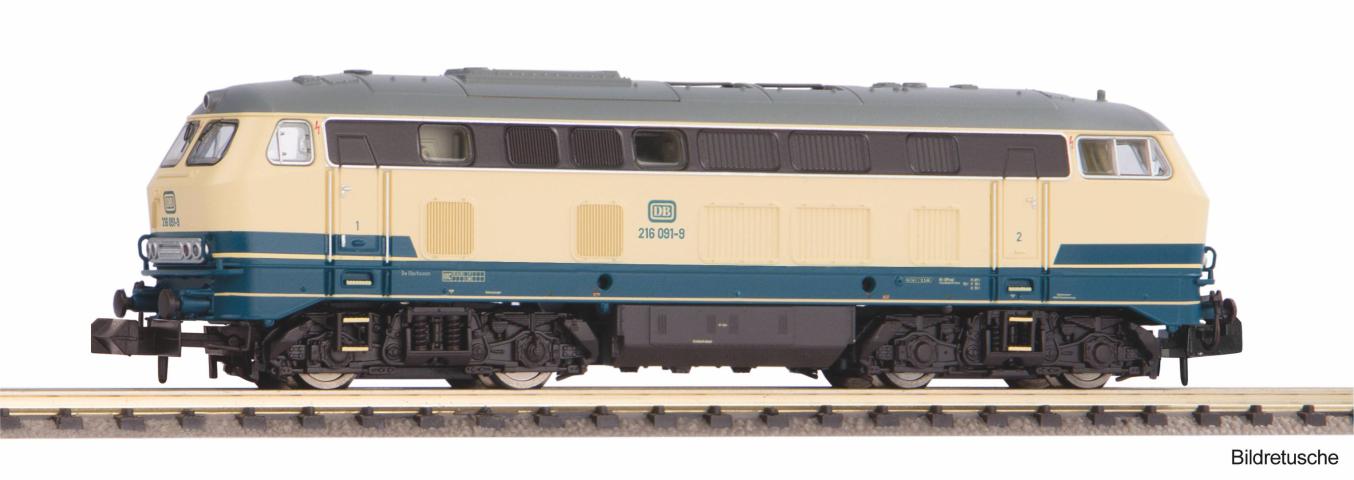 Piko 40533 N-Diesellok/Sound BR 216 blau beige DB IV + Next18 Dec.