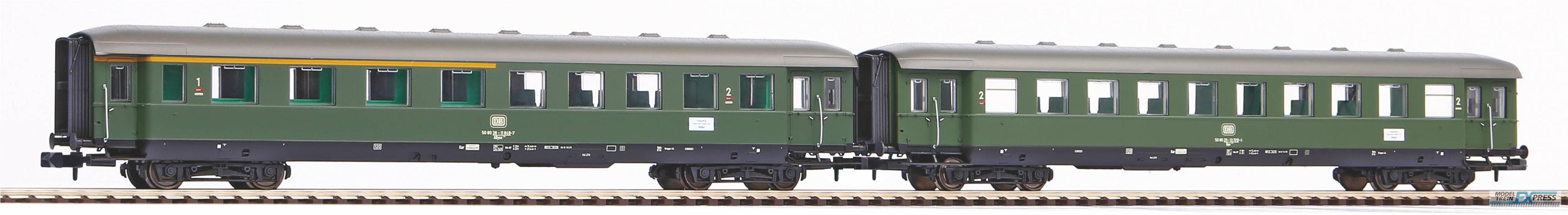 Piko 40621 N-2er Set Schürzeneilzugwg. 2. Kl. und 1./2. Kl. DB  IV