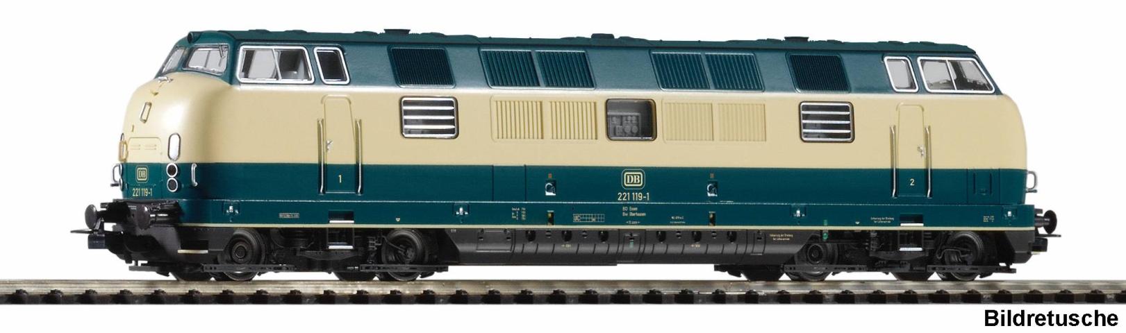 Piko 52618 Diesellok/Sound BR 221 blau/ beige DB IV + PluX22 Dec.