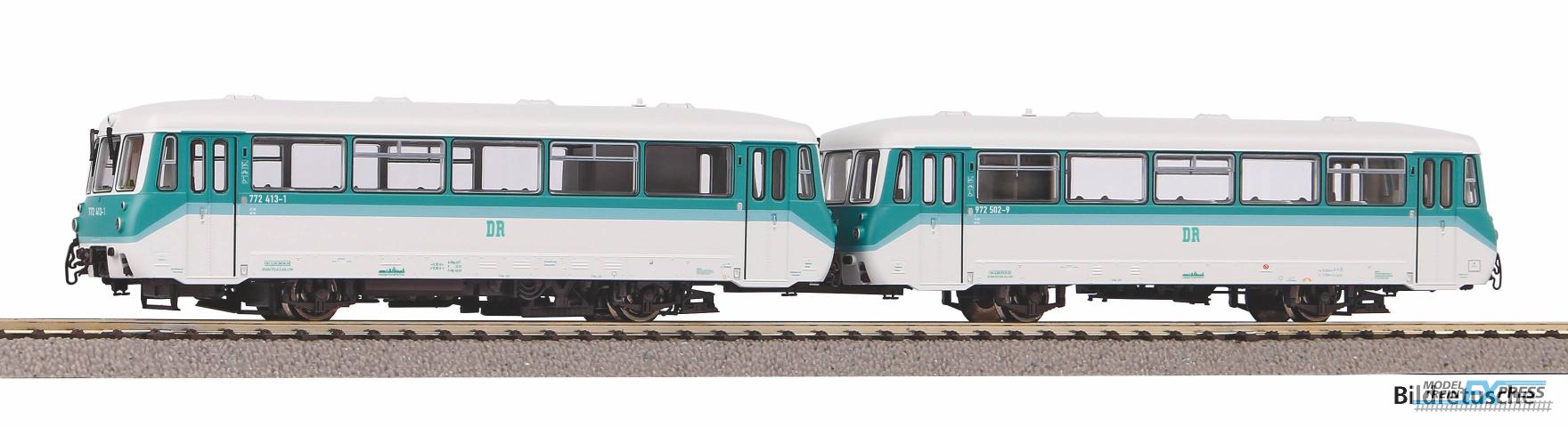 Piko 52896 D-Triebwg. BR 772 + Steuerwg. Mintgrün DR IV + DSS PluX22