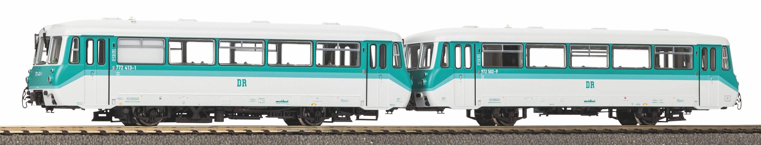 Piko 52898 ~D-Triebwg./Sound BR 772 + Steuerwg. Mintgrün DR IV + PluX22 Dec.