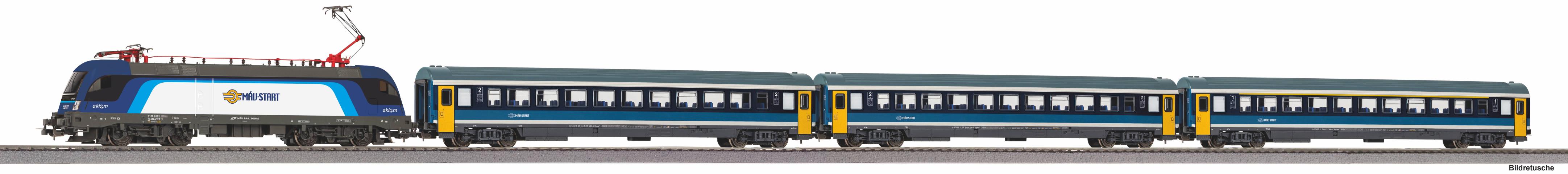 Piko 57037 S-Set E-Lok Taurus MAV + 3x Personenwg. MAV V A-Gleis & B