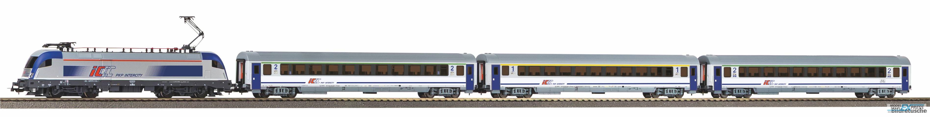 Piko 57116 Start-Set E-Lok EU 44 + 3 Wg. PKP IC VI A-Gleis & B
