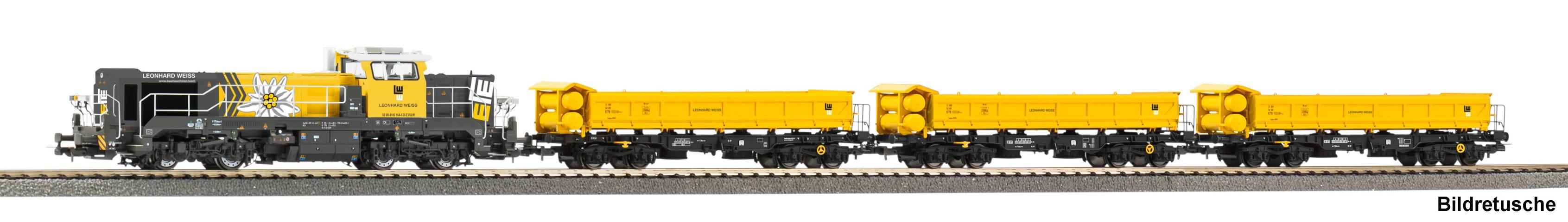 Piko 58162 ~Zugset Diesellok/Sound DE18 Leonhard Weiss VI + PluX22 Dec. + 3x Zweiseitenkipper Fakks127 (TOFT 2026)